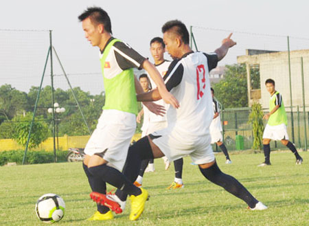 Một buổi luyện tập của U19.

